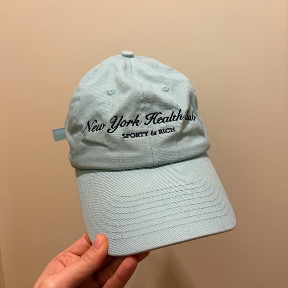 Sporty & Rich Accessories - Sporty & Rich - NY Health Club Hat (H2O/Navy)